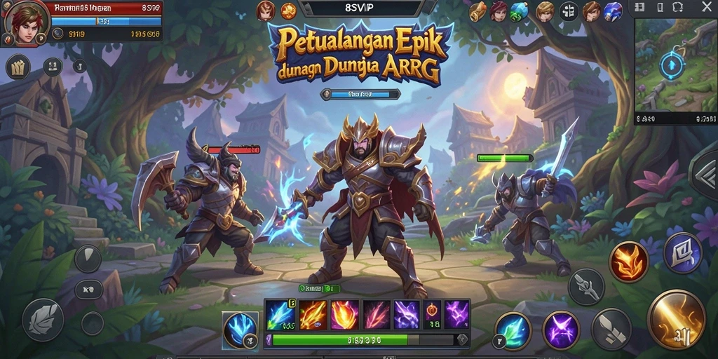 Tampilan menarik dari gameplay ARPG 8SVIP yang penuh aksi.