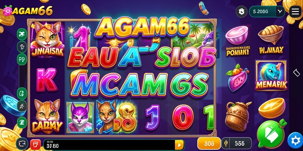 Screenshot utama AGAM66 menampilkan grafik slot yang menarik dan gameplay yang seru.