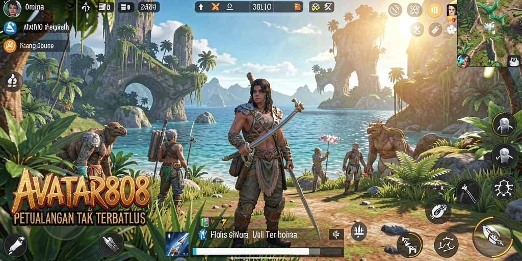 Screenshot gameplay <strong>AVATAR808</strong> yang menampilkan petualangan seru di dunia terbuka.