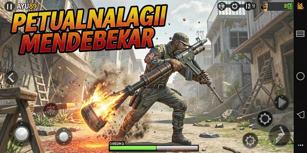 Tampilan aksi menegangkan dalam AYU89 dengan grafis memukau.