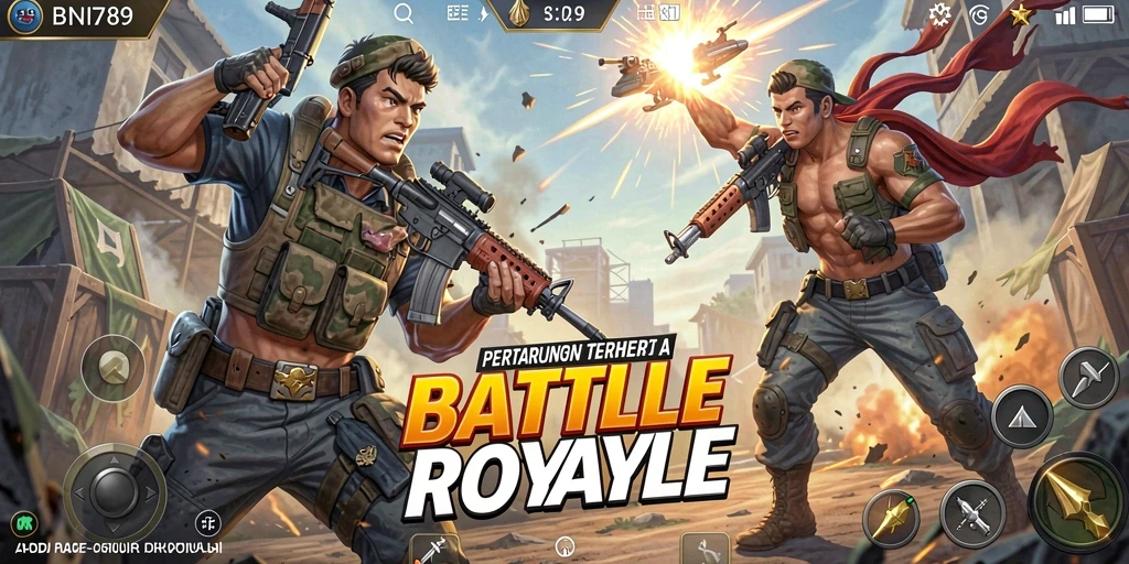 Tangkapan layar game BNI789 menampilkan aksi pertempuran yang mendebarkan.