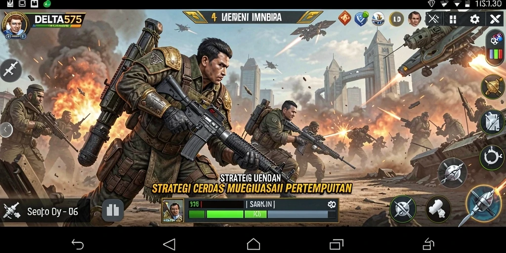 Gambaran gameplay strategis DELTA575 yang menantang dan menarik.
