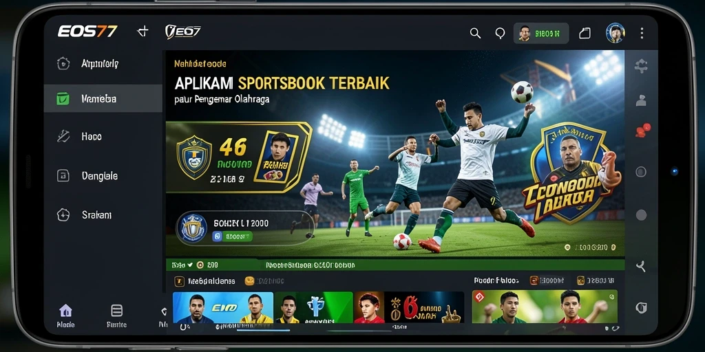 Tampilan menarik dari gameplay sportsbook di EOS77.