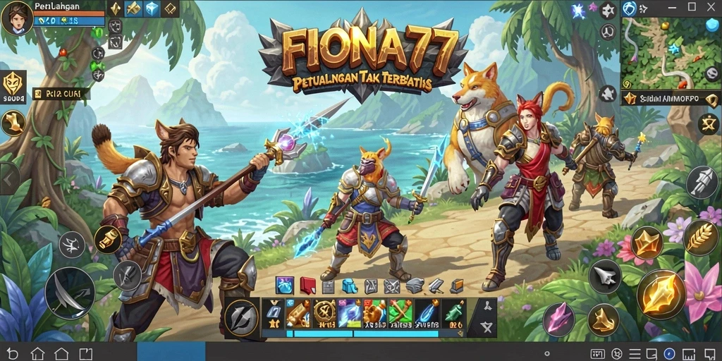 Tangkapan layar gameplay <strong>FIONA77</strong> menampilkan aksi seru dalam pertempuran MMORPG.