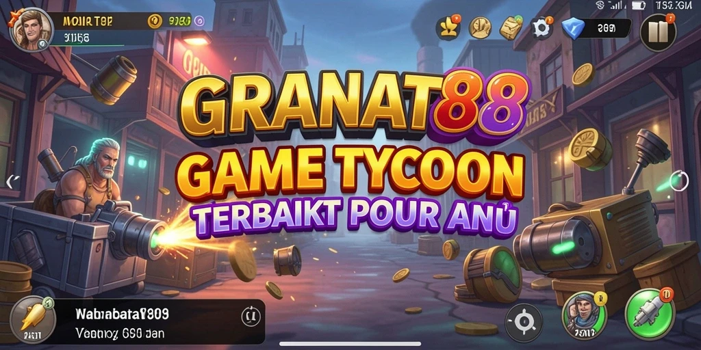 Tampilan gameplay <strong>GRANAT88</strong> dengan berbagai usaha yang dikelola pemain.
