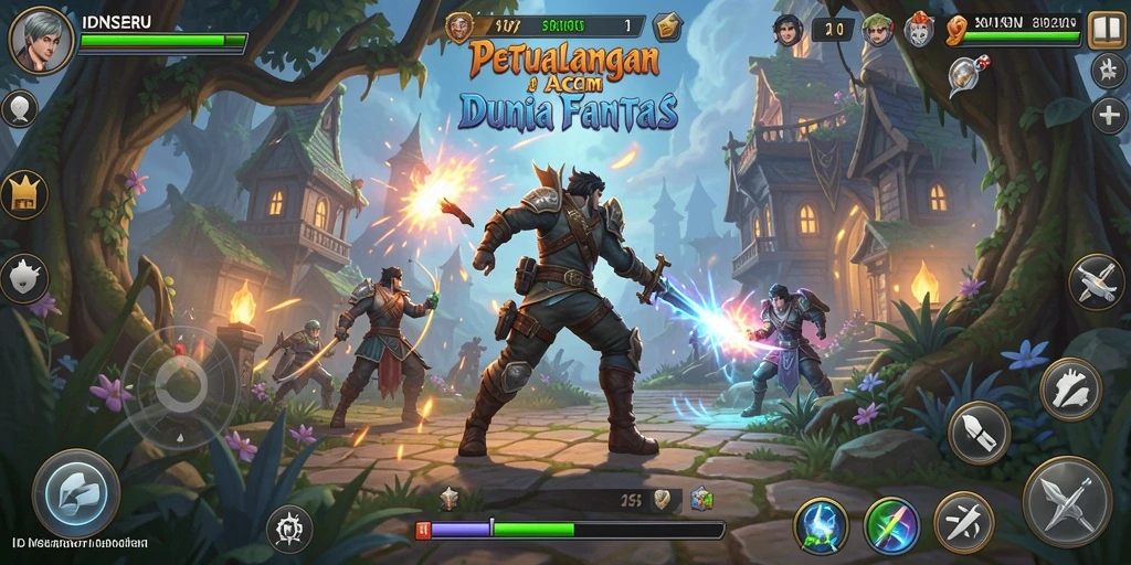 Screenshot menampilkan aksi seru dalam dunia ARPG IDNSERU.