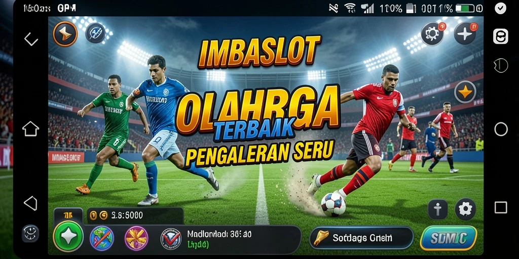 Tampilan gameplay seru dari IMBASLOT, menunjukkan aksi olahraga yang mendebarkan.