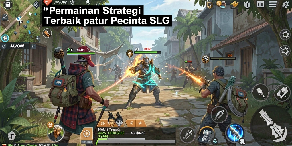 Tampilan gameplay menarik dalam petualangan SLG yang seru.