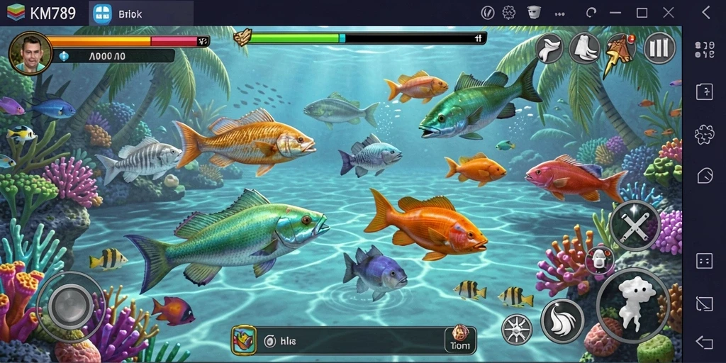 Screenshot menampilkan aksi seru dalam gameplay Tembak Ikan KM789.