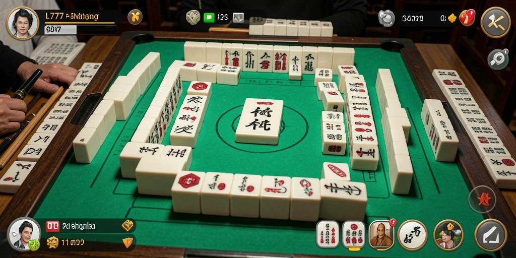 Tampilan gameplay L777 yang menampilkan suasana permainan Mahjong.