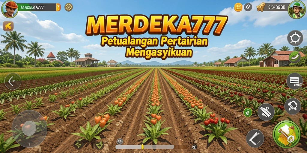 Screenshot gameplay MERDEKA777 menampilkan keindahan pertanian yang menawan.