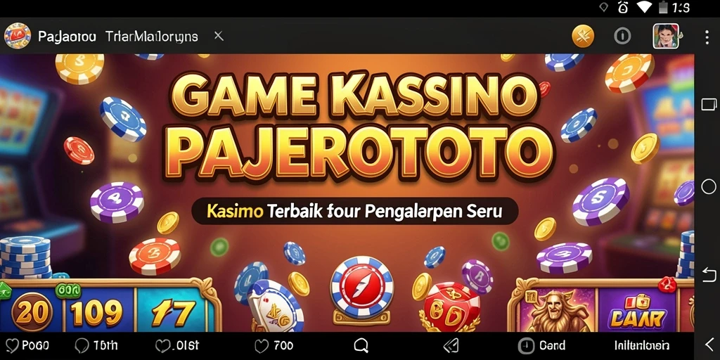 Screenshot menunjukkan lingkungan bermain Kasino yang hidup dan menarik.