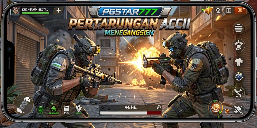 Tampilan gameplay PGSTAR777 yang memukau dalam pertempuran FPS.