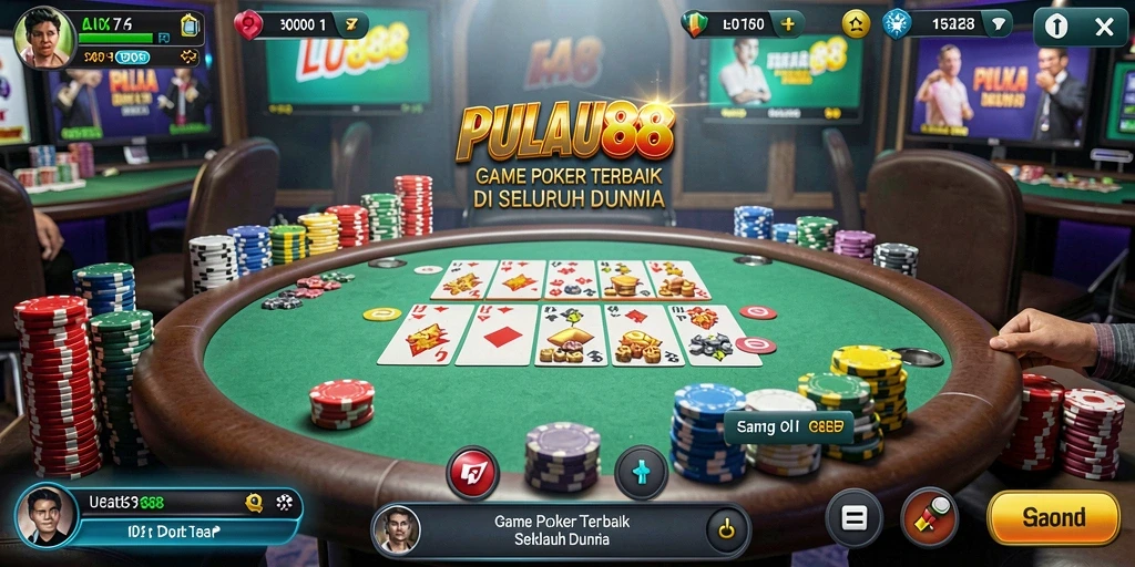Tampilan menarik dari gameplay Poker di PULAU88.