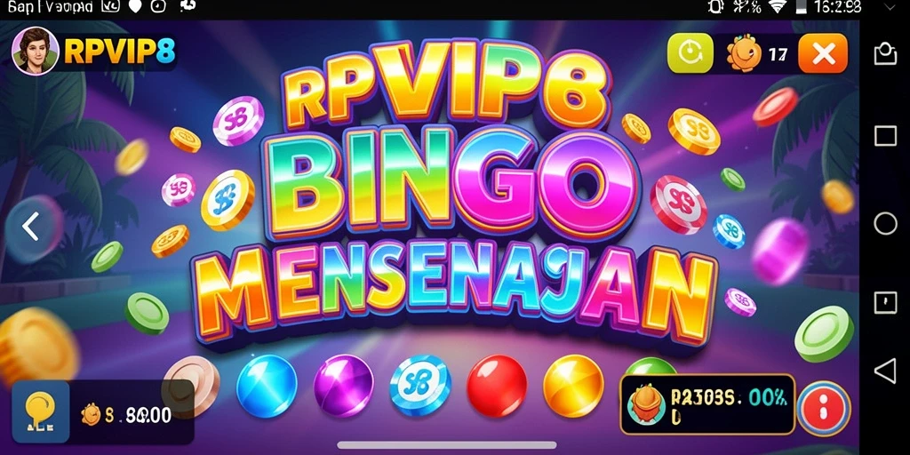 Screenshot gameplay RPVIP8 yang menunjukkan suasana Bingo yang seru.