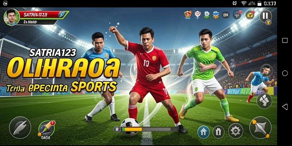 Tangkapan layar SATRIA123 menampilkan gameplay mendebarkan dalam pertandingan olahraga.