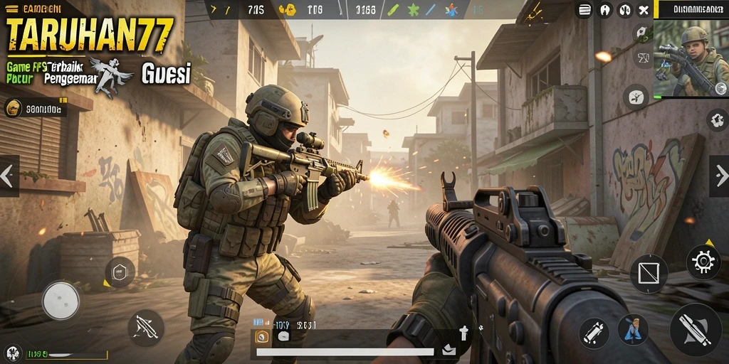 Tangkapan layar dari gameplay menegangkan di TARUHAN77