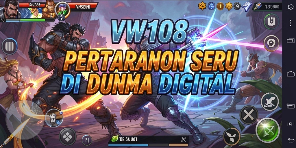 Tampilan arena pertarungan di VW108 penuh warna dan menegangkan.